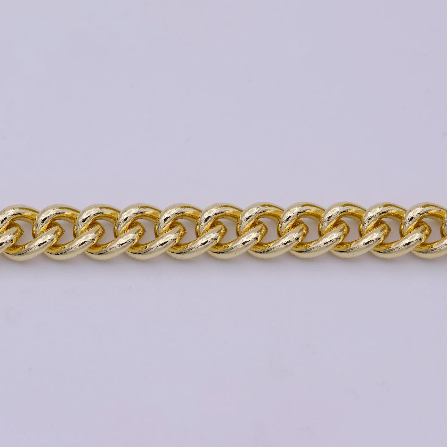5.8mm gold cuban curb chain by yard, 24k gold filled wholesale bulk curb roll chain for jewelry making | roll-567