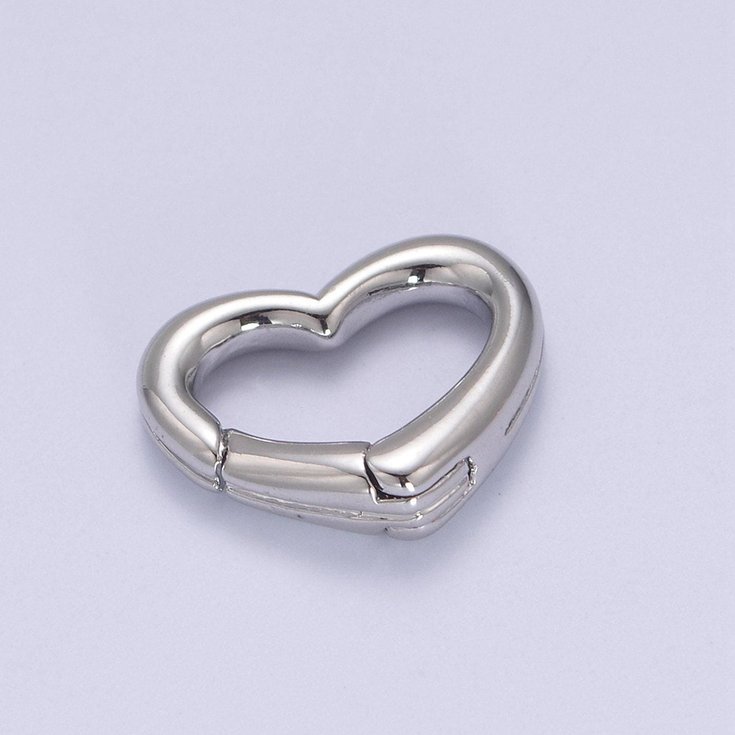 Gold silver spring gate ring heart clasp, push clip clasp, spring gate for jewelry making l-660 l-661