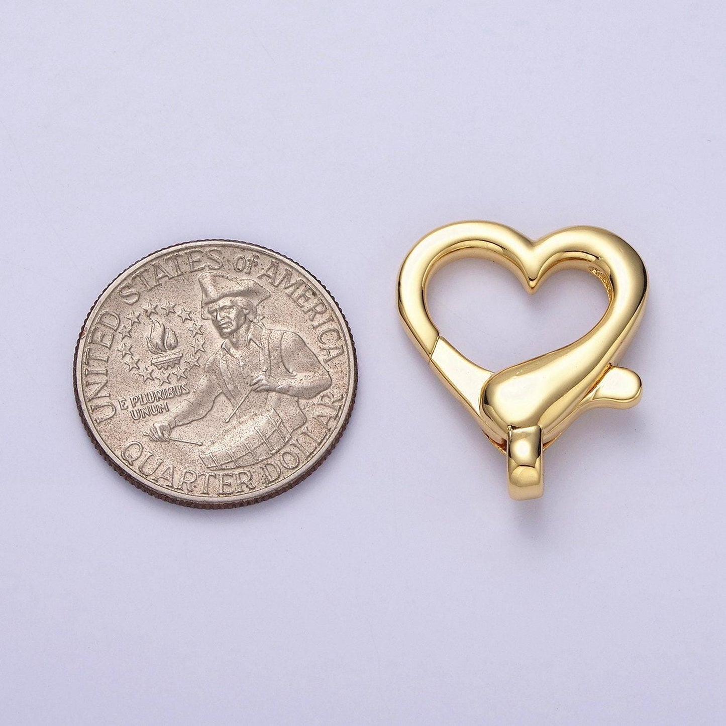 16k gold filled love heart lobster clasp heart trigger clasp – lobster claw for jewelry making supplies | z404