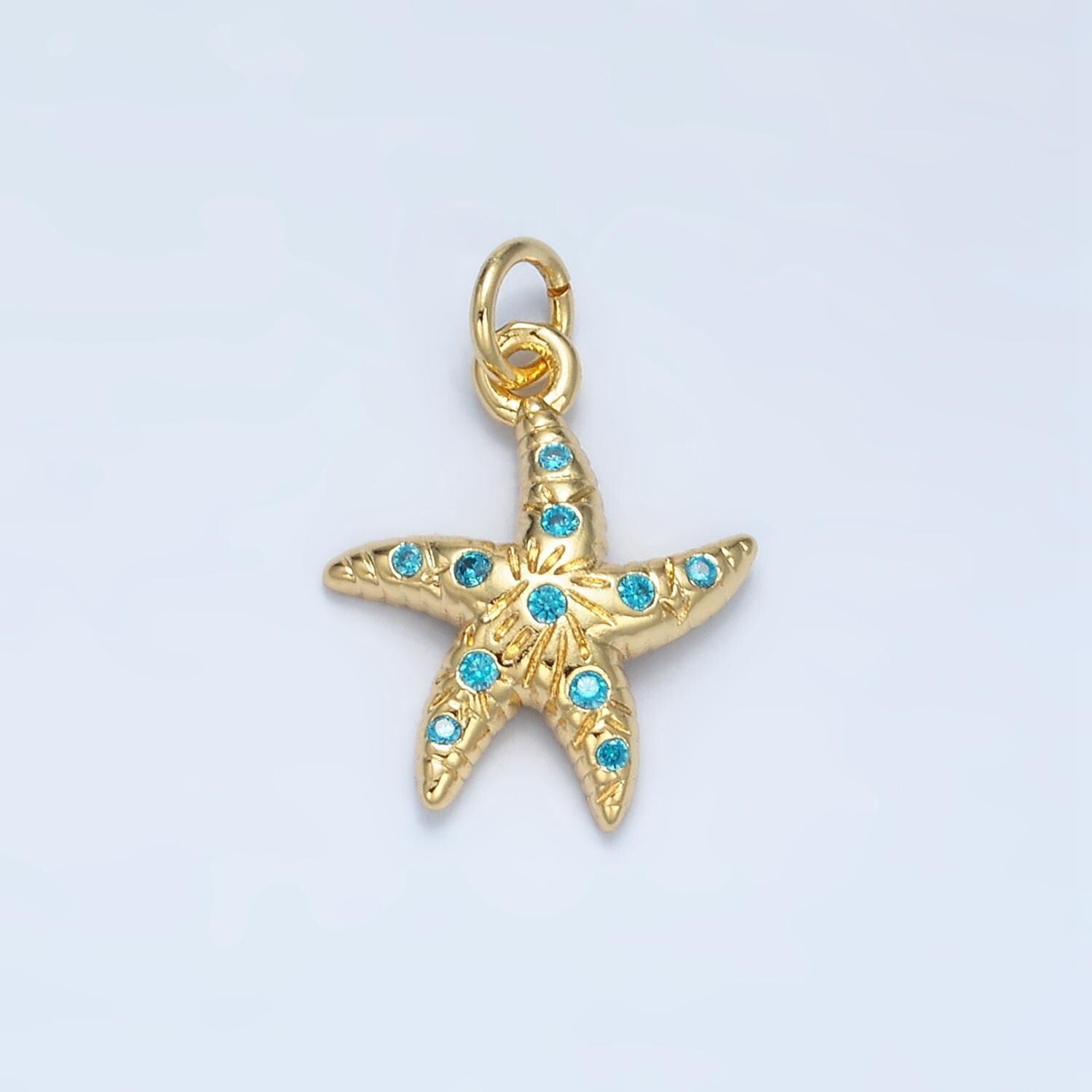 Gold starfish charms dainty gold sea star pendant starfish charm bracelet necklace for diy jewelry making supply m896