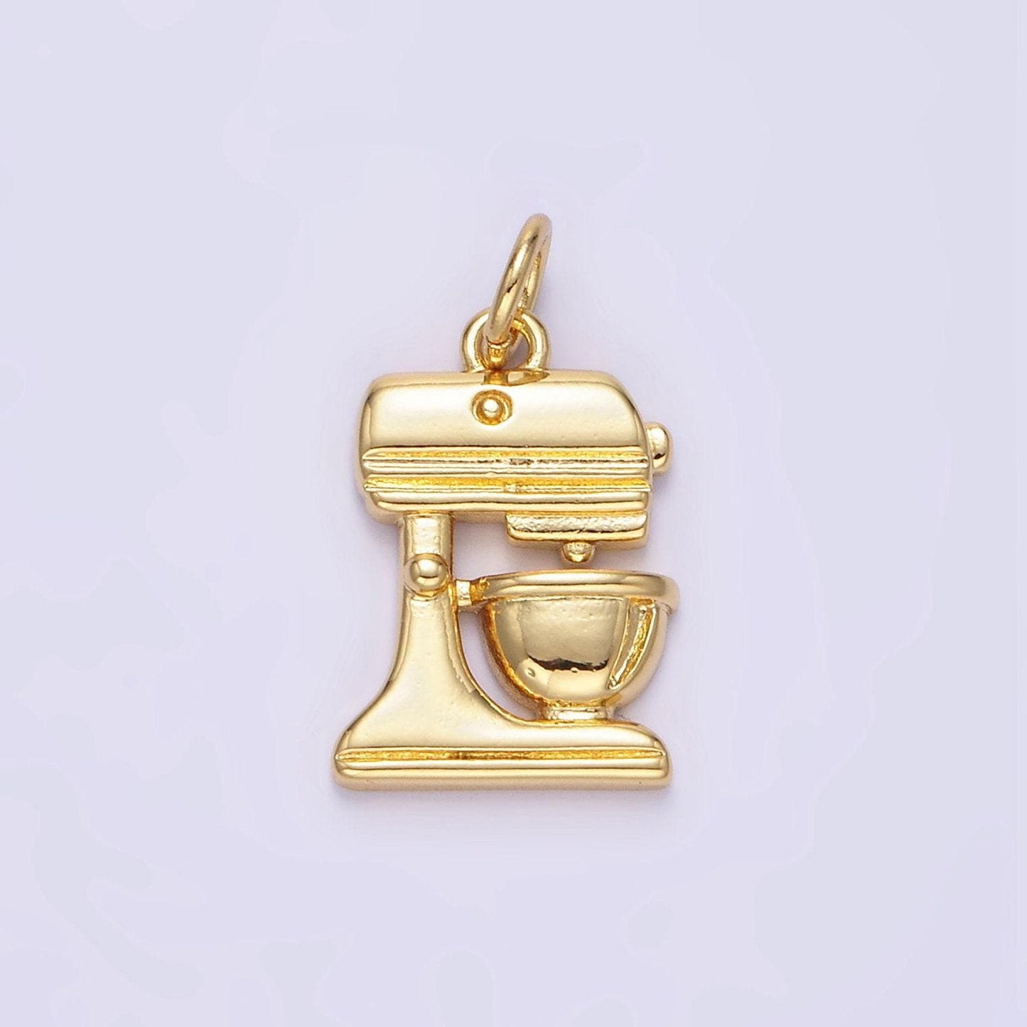 Dainty gold kitchen mixer charm stand kitchen mixer pendant appliance baker cake chef gift idea e353
