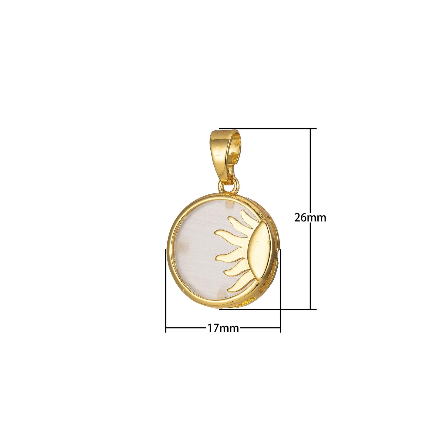 1pc sun pendant sunrise morning sun burst dainty charm for necklace bracelet findings for jewelry making, j-306 ~ j-310