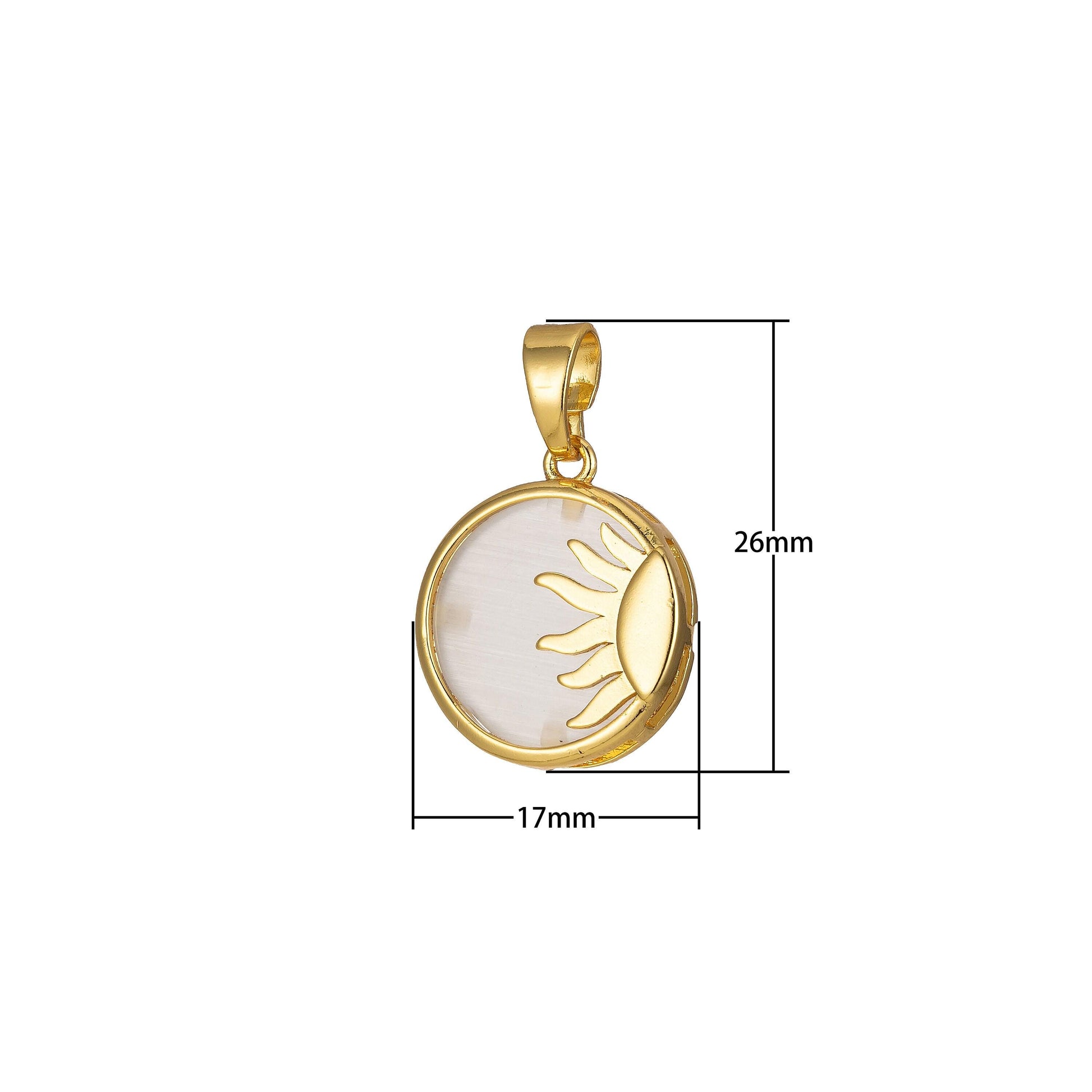 1pc sun pendant sunrise morning sun burst dainty charm for necklace bracelet findings for jewelry making, j-306 ~ j-310