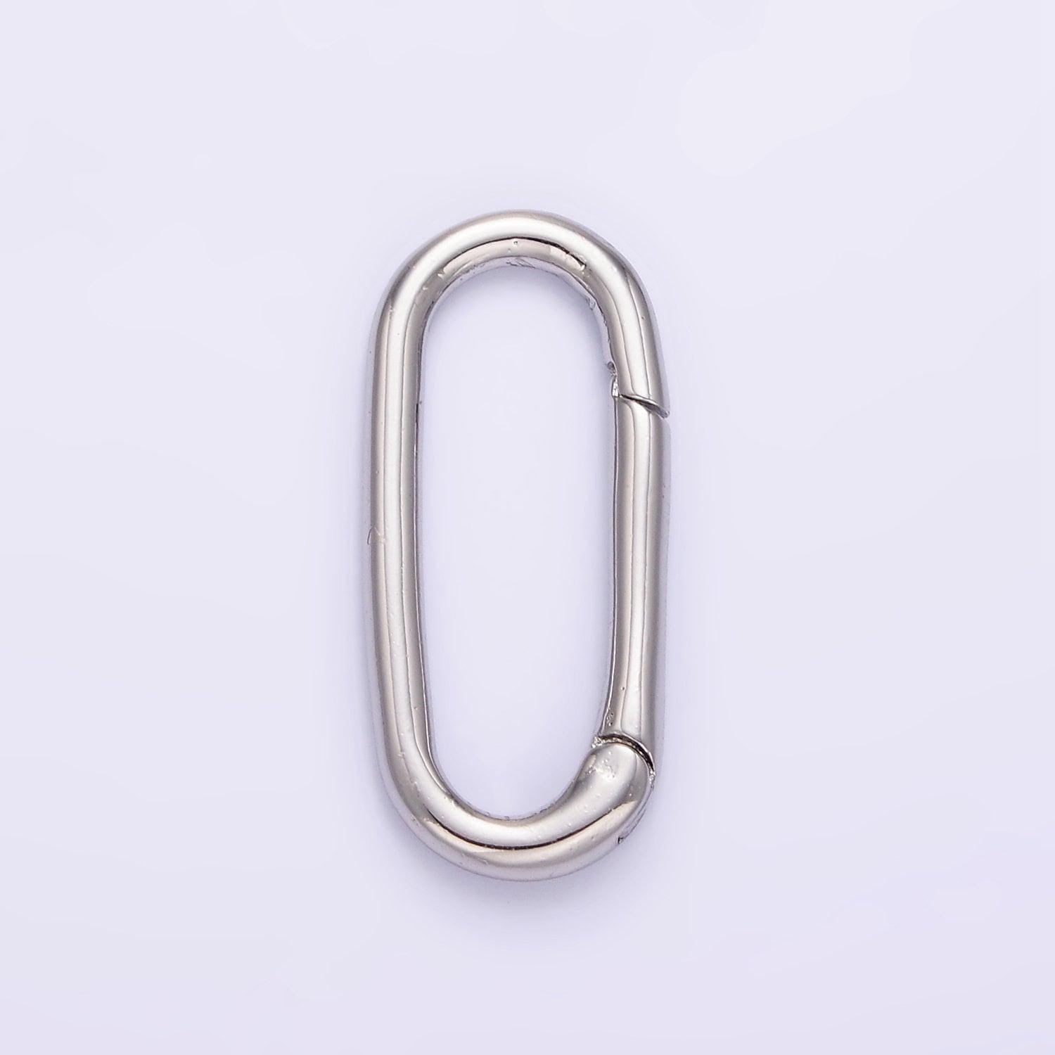 Wholesale long oval gold enhancer charm holder gold push gate clasp multi charm holder for jewelry making supply z802