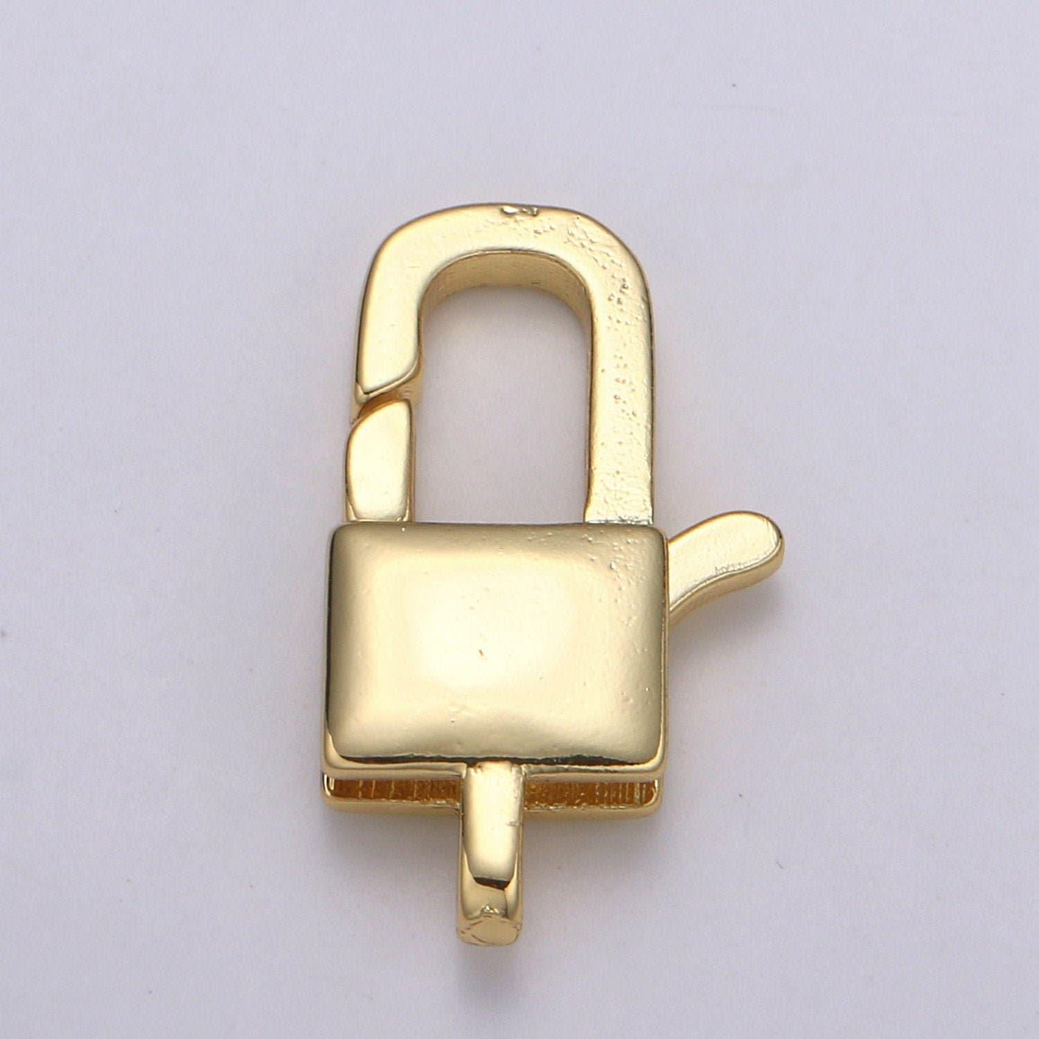 1pc wholesale lobster clasp 24k gold , square lobster claw for jewelry making, size 19.1mmx11.6mm and 38mm x 17.5mm supp-1116, f-507