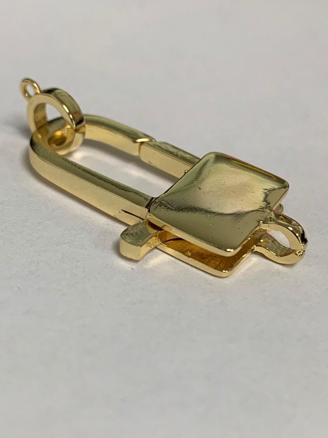 1pc wholesale lobster clasp 24k gold , square lobster claw for jewelry making, size 19.1mmx11.6mm and 38mm x 17.5mm supp-1116, f-507