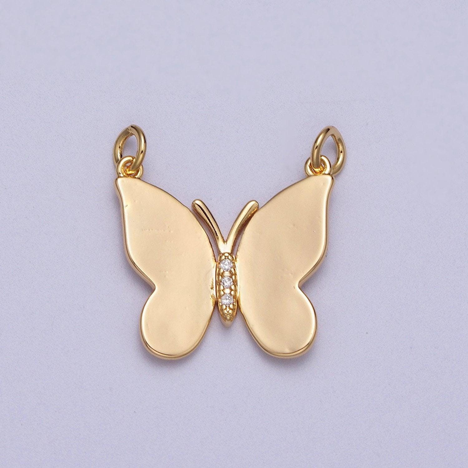 16k gold filled butterfly connector - dainty link connector for necklace charm connector- for necklace bracelet component y672