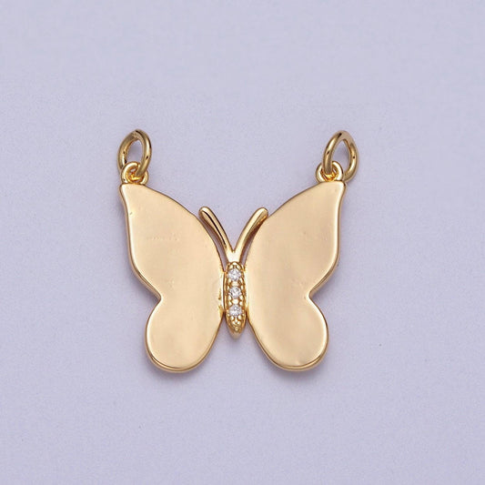 16k gold filled butterfly connector - dainty link connector for necklace charm connector- for necklace bracelet component y672