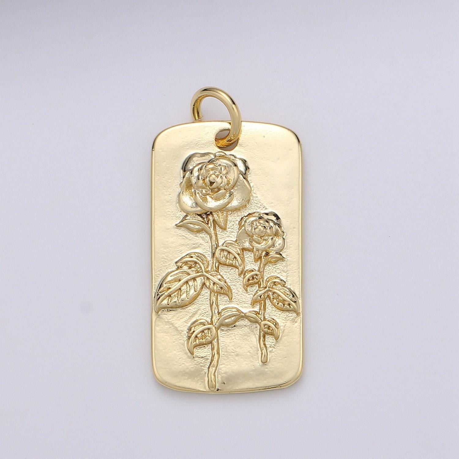 1x gold flower charms, wild flower pendant, dainty flower charm, sun flower poppy daisy hibiscus charm for necklace floral jewelry, d-750