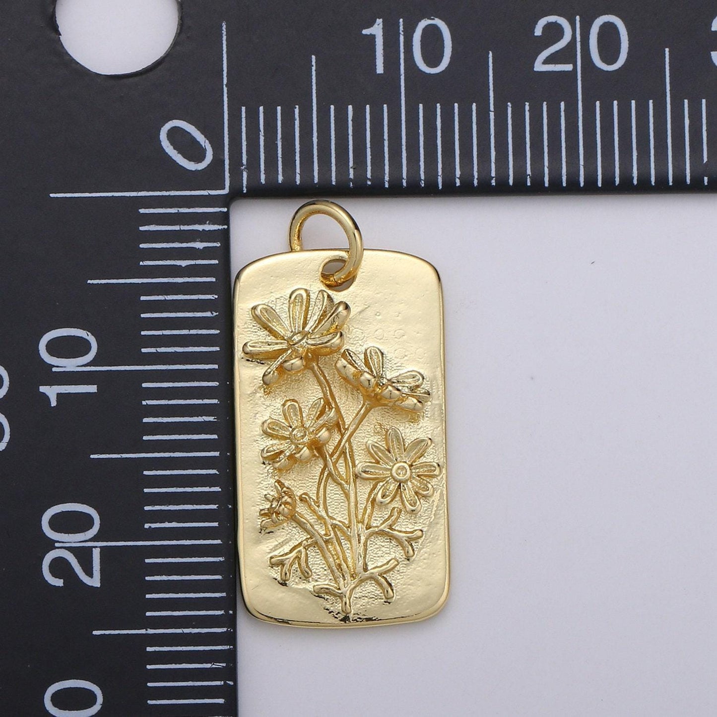 1x gold flower charms, wild flower pendant, dainty flower charm, sun flower poppy daisy hibiscus charm for necklace floral jewelry, d-750