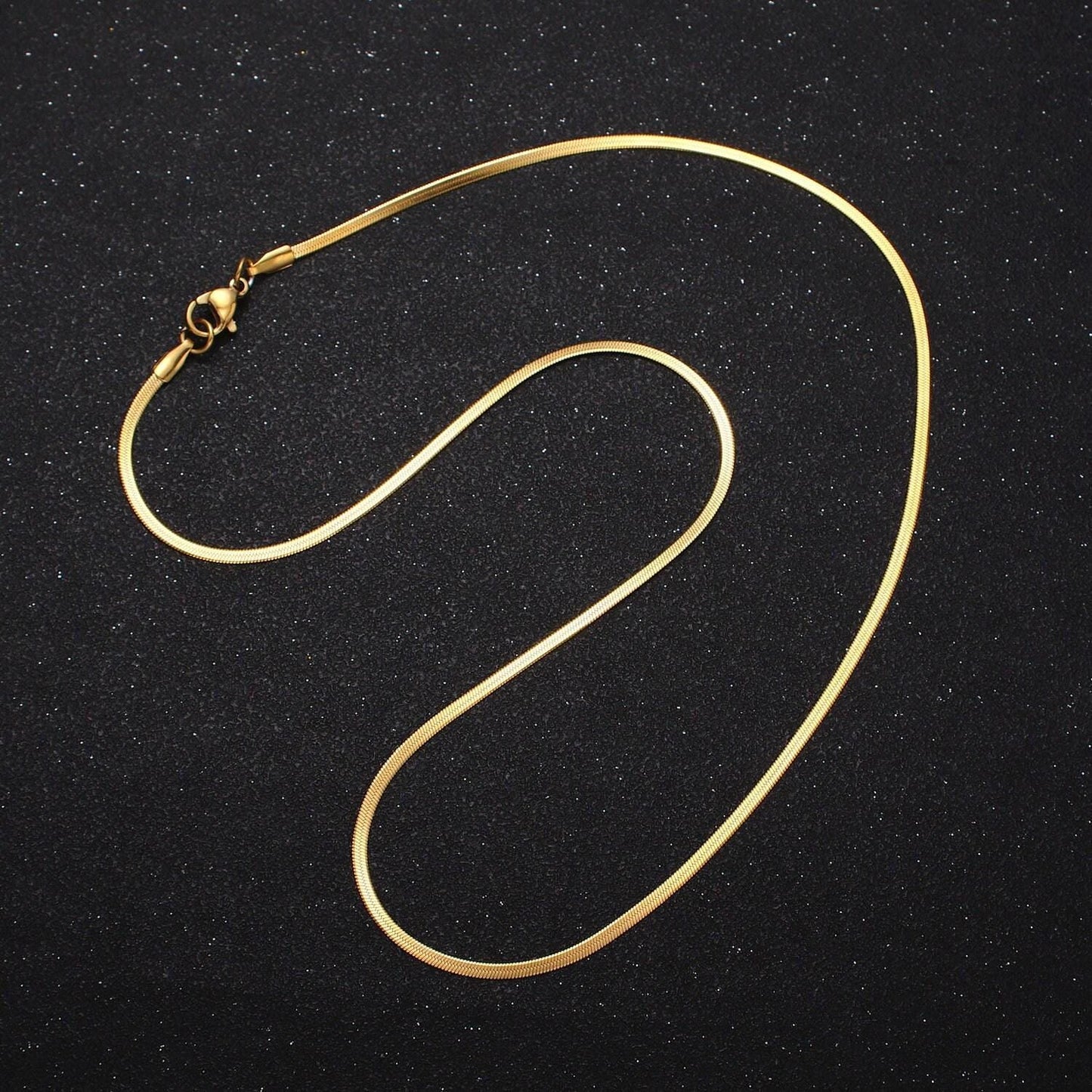 17.5 inch stainless steel herringbone chain necklace for jewelry making 2mm dainty finished ready to wear snake chain supply wa1550