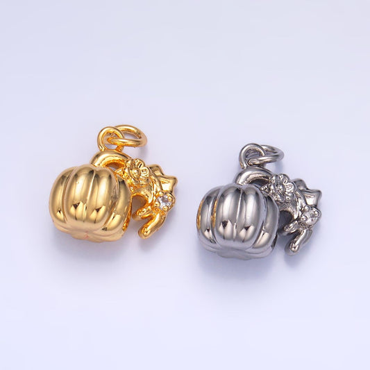 24k gold filled 11mm pumpkin fruit 3d Pumpkin Charm add-on charm | w358