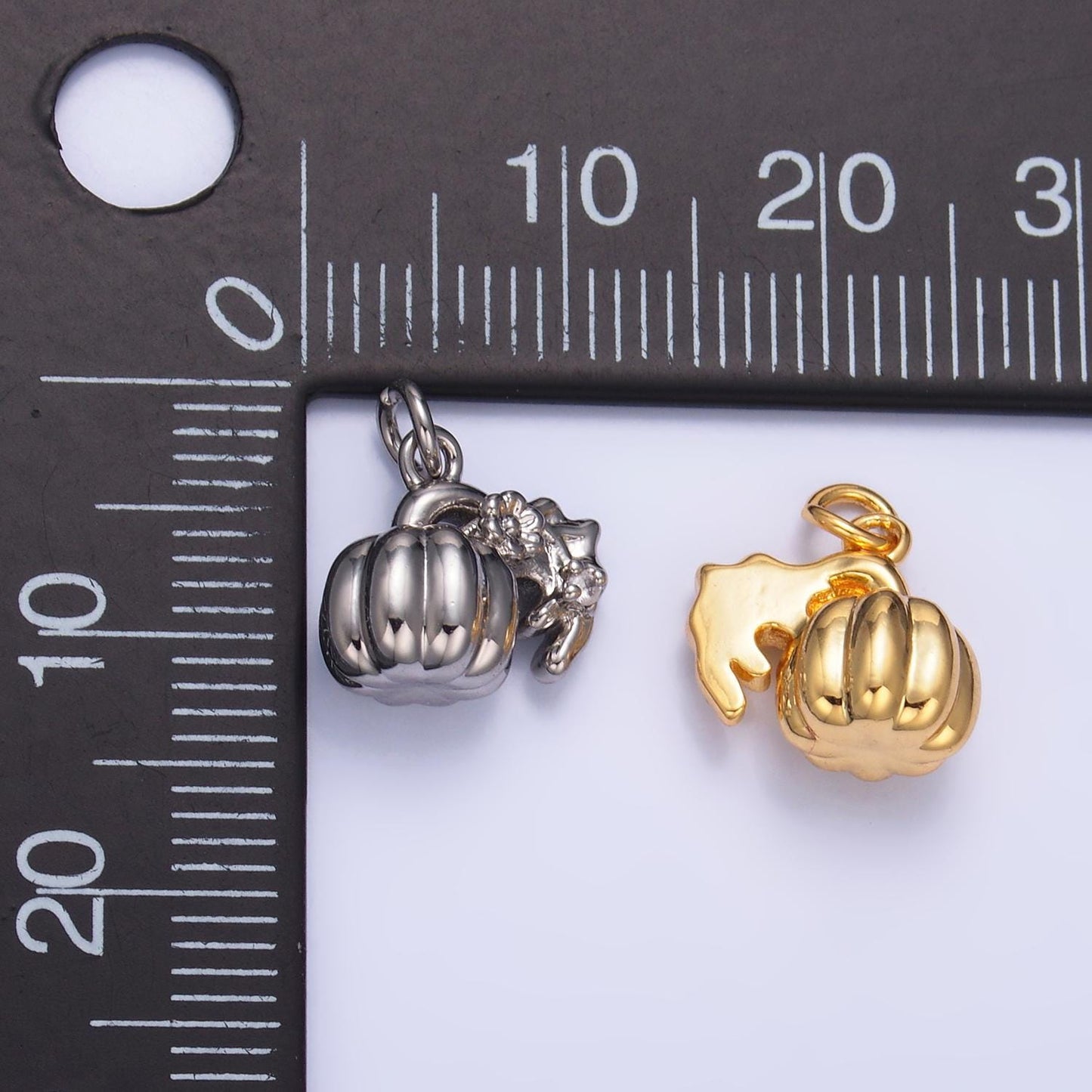 24k gold filled 11mm pumpkin fruit 3d Pumpkin Charm add-on charm | w358