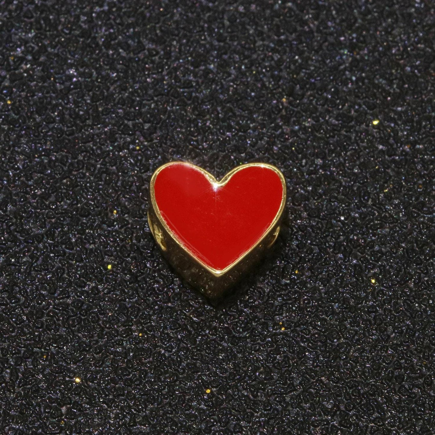 Gold filled enamel spacer beads, symbol beads, beads heart star pink red enamel beads for bracelet necklace gold cover backing 8mm,10mm,b516