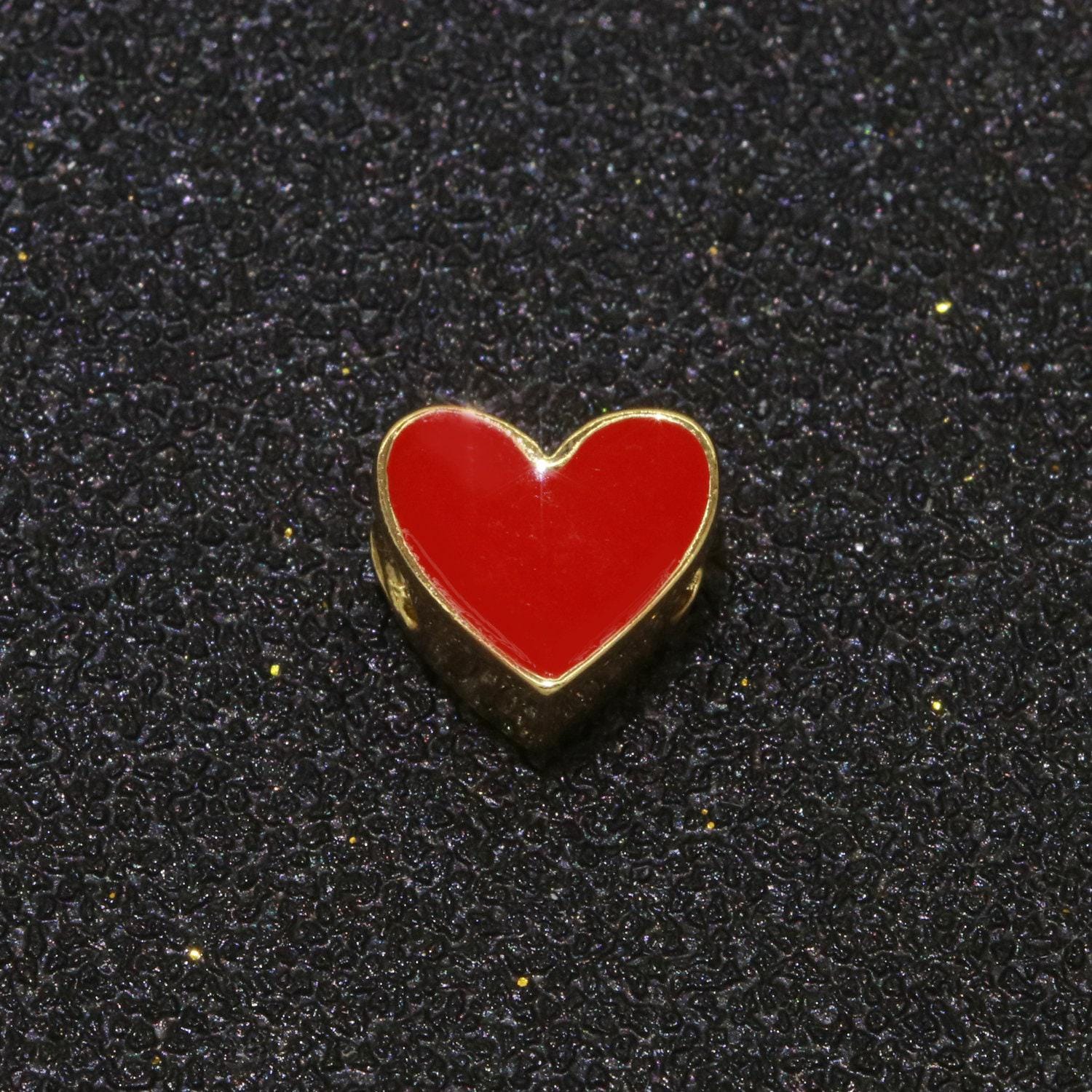 Gold filled enamel spacer beads, symbol beads, beads heart star pink red enamel beads for bracelet necklace gold cover backing 8mm,10mm,b516