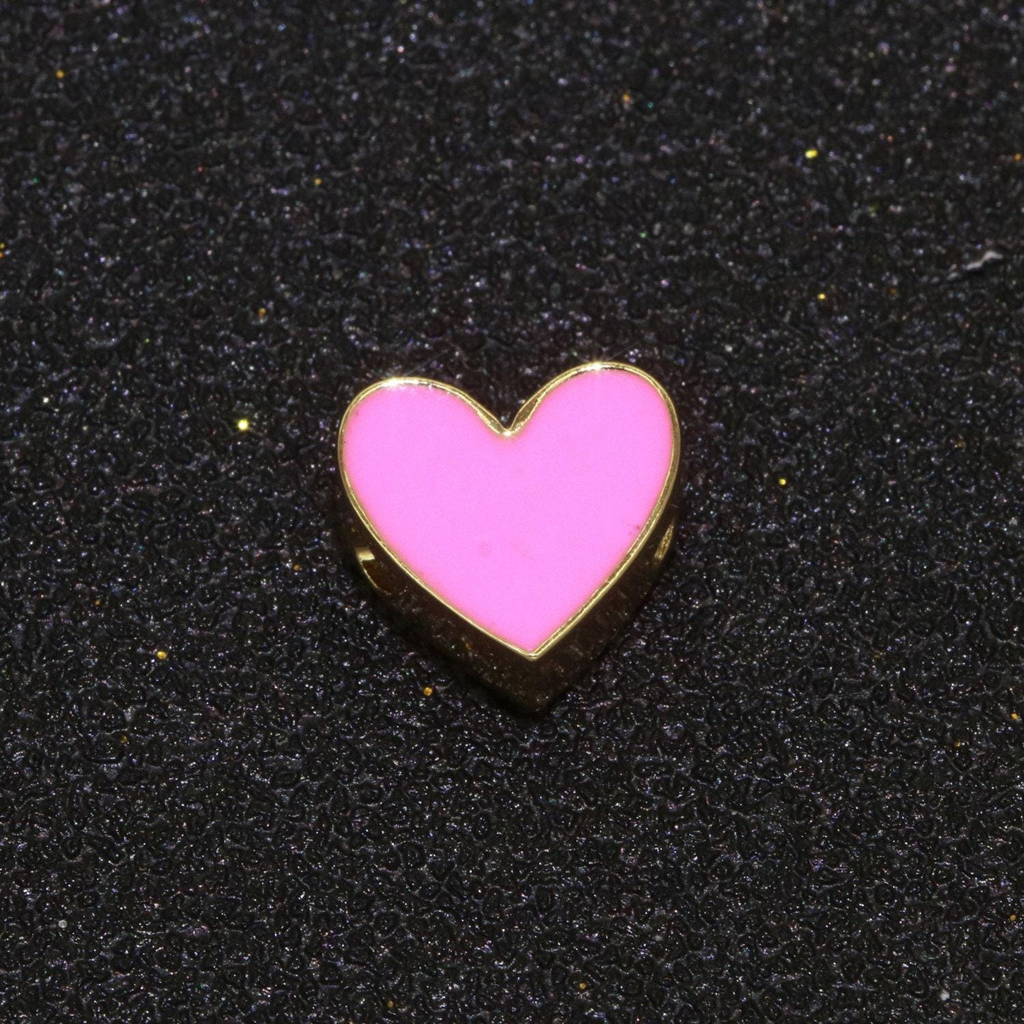 Gold filled enamel spacer beads, symbol beads, beads heart star pink red enamel beads for bracelet necklace gold cover backing 8mm,10mm,b516