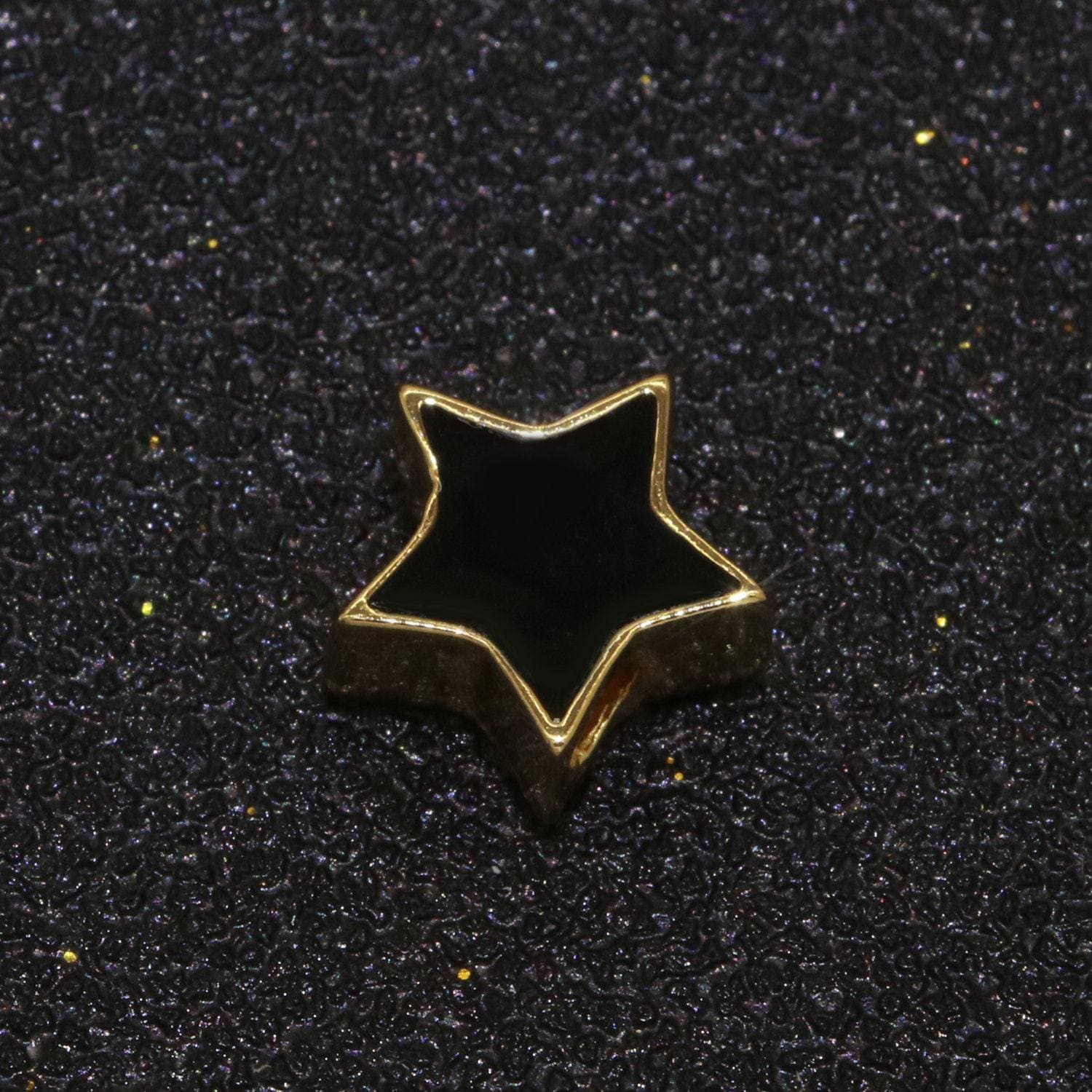 Gold filled enamel spacer beads, symbol beads, beads heart star pink red enamel beads for bracelet necklace gold cover backing 8mm,10mm,b516
