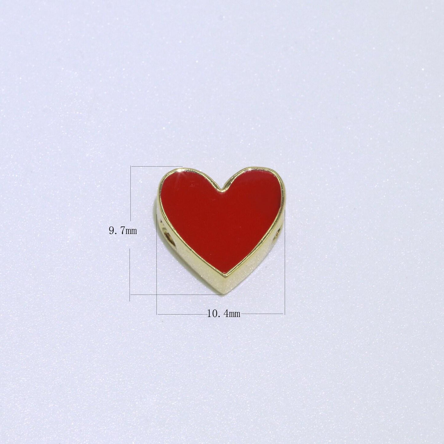 Gold filled enamel spacer beads, symbol beads, beads heart star pink red enamel beads for bracelet necklace gold cover backing 8mm,10mm,b516