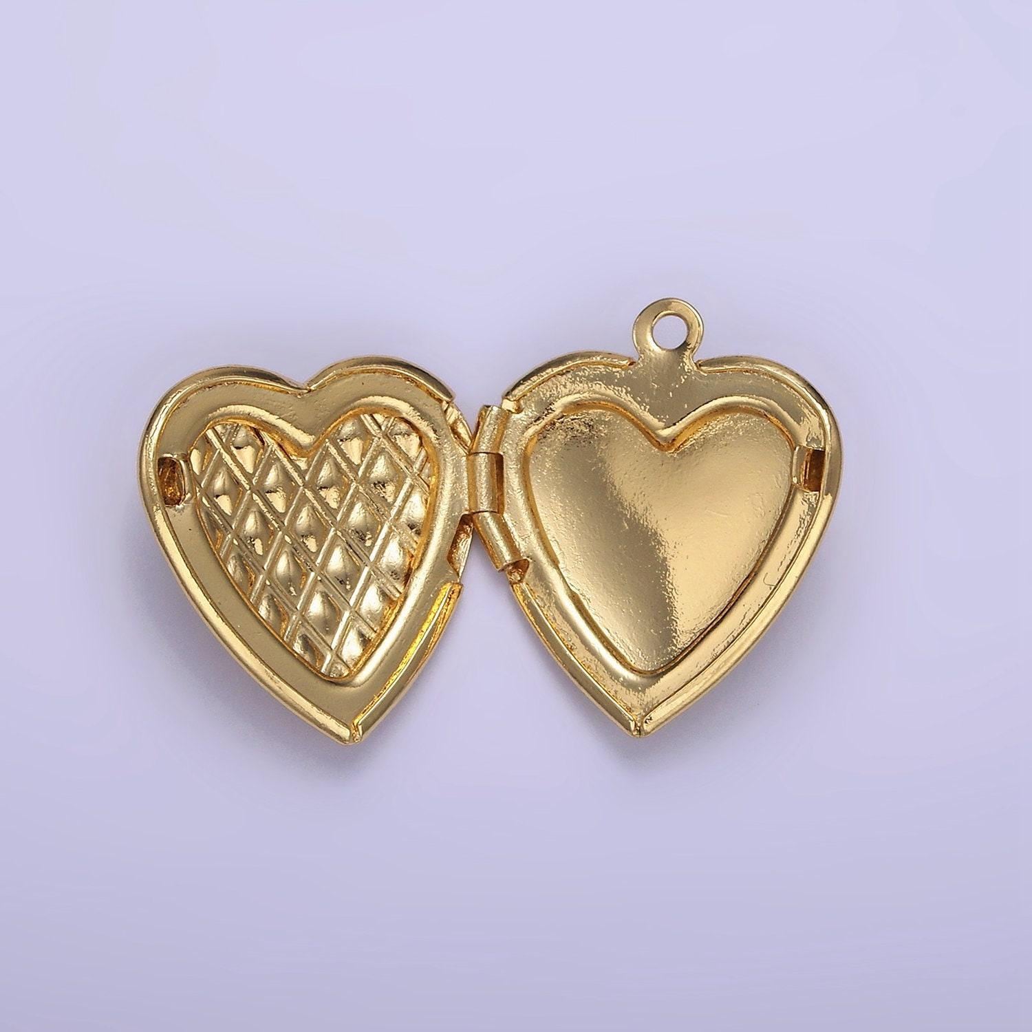 24k gold filled locket charm gold heart locket charm minimalist locket pendant for jewelry making d410
