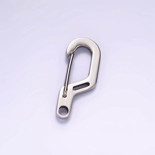 Stainless steel 30mm geometric snap hook carabiner jewelry findings supply | z560