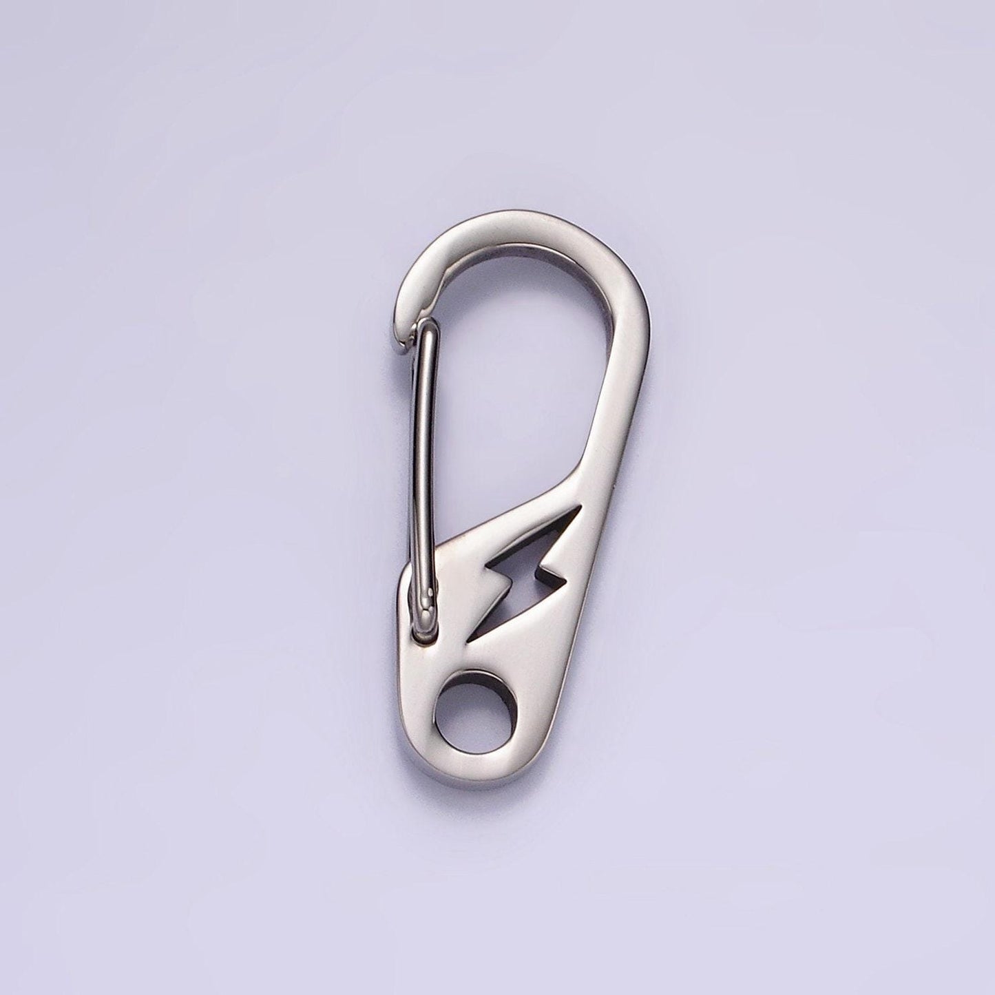 Stainless steel 30mm open lightning oval snap hook carabiner findings supply | z561