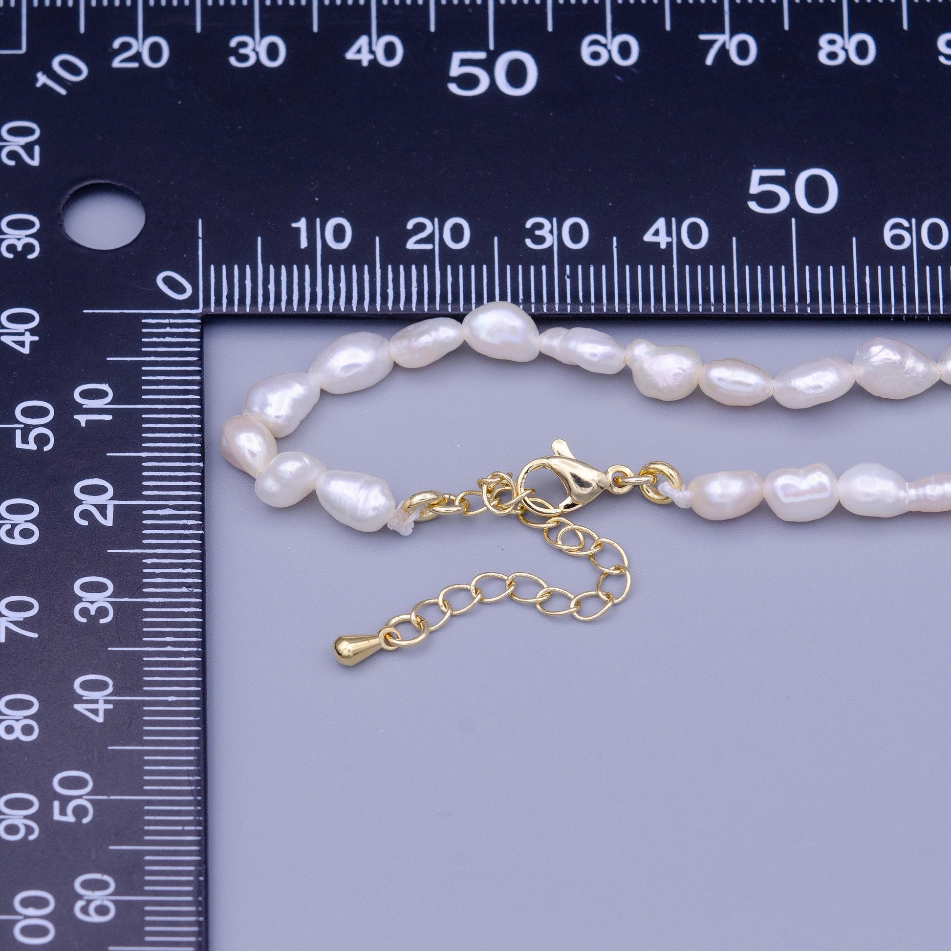 Dainty pearl necklace 5mm rice pearl choker beaded necklace tiny seed pearl layering necklace for her wedding jewelry christmas gift wa1449
