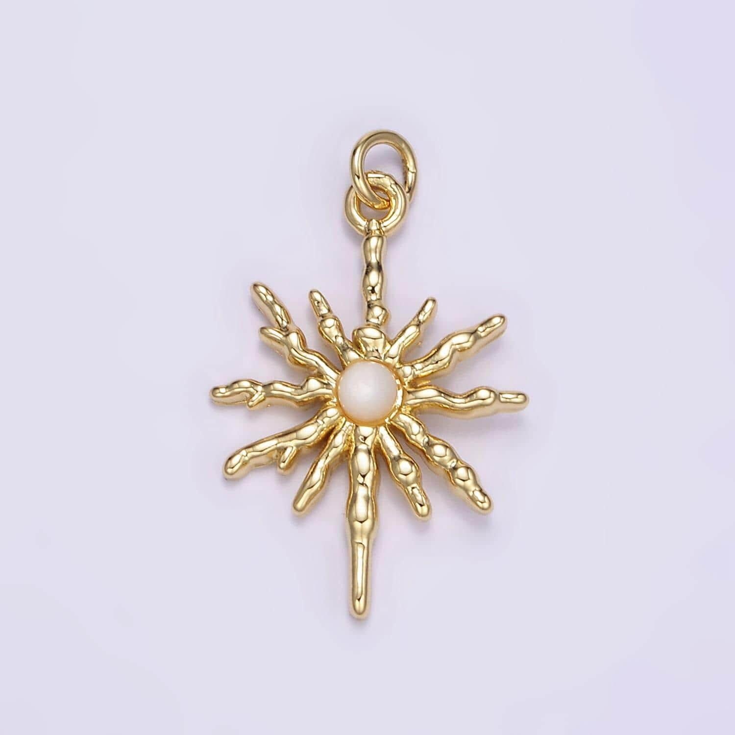 Mini gold sun charms tiny cz charm for necklace earring bracelet jewelry making supply celestial jewelry m129