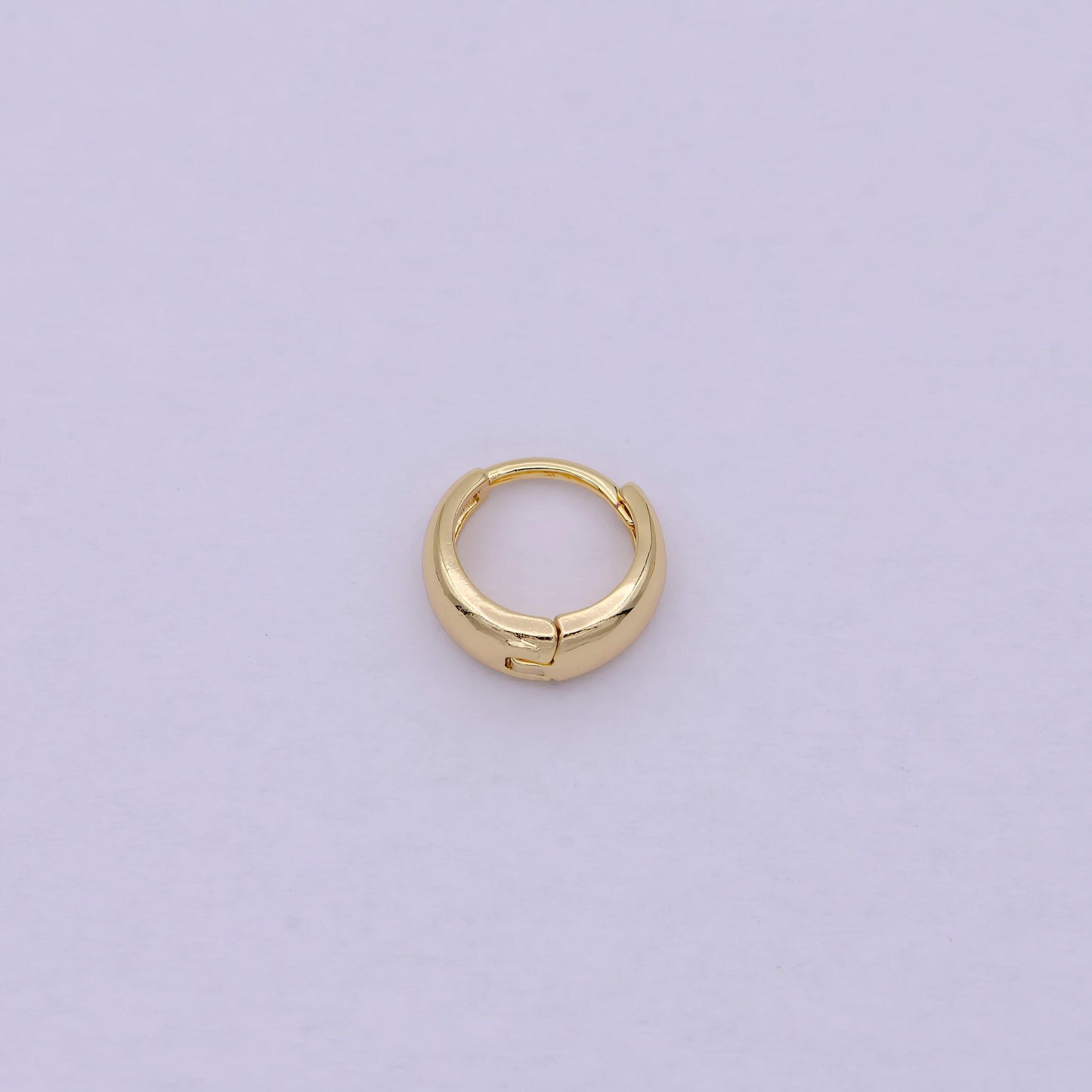 1 pair round one touch earring, hypoallergenic round hoop jewelry earring in gold filled 12mm huggie earring t-280