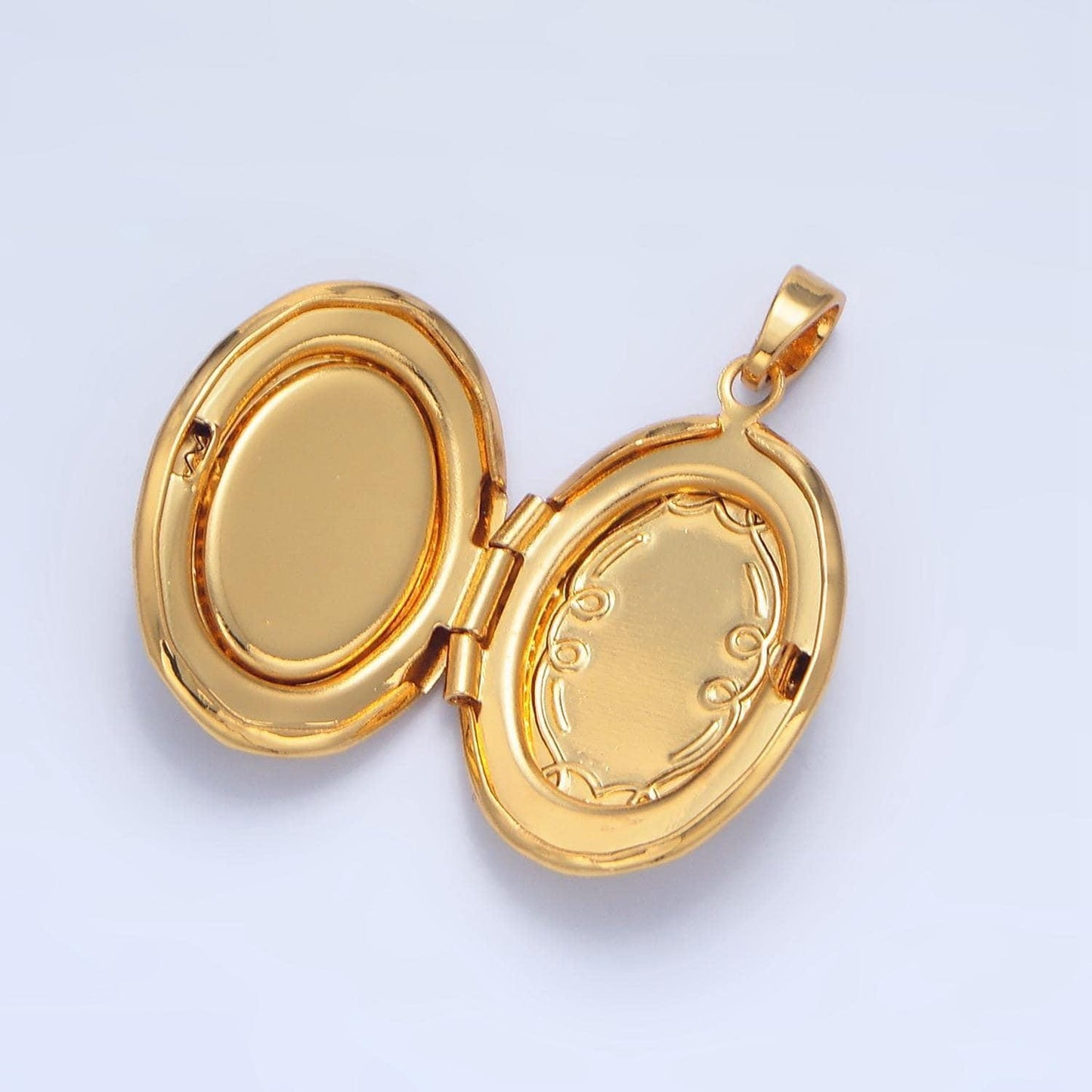 Holy mary / guadalupe oval shell pearl locket 24k gold filled pendant | aa-795