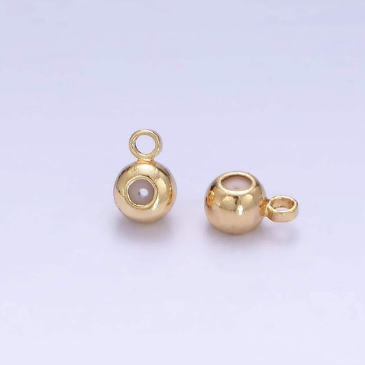 24k gold filled round silicone beads w/ closed ring gold tone smart beads w/ silicone, gold round stopper beads 4mm l-084