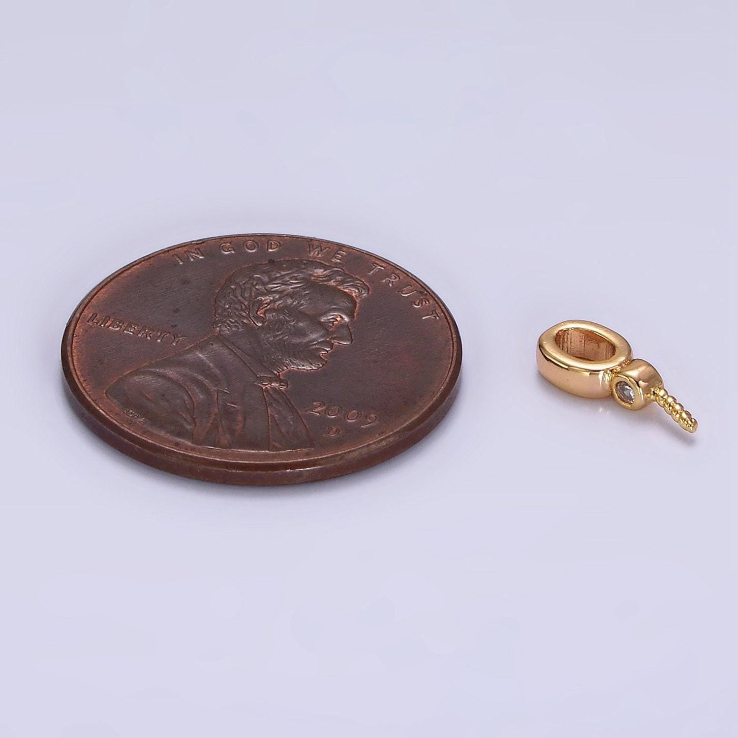 18k gold filled plain peg bail hold for half drill pearl and bead bail charm jewelry findings supplies z515