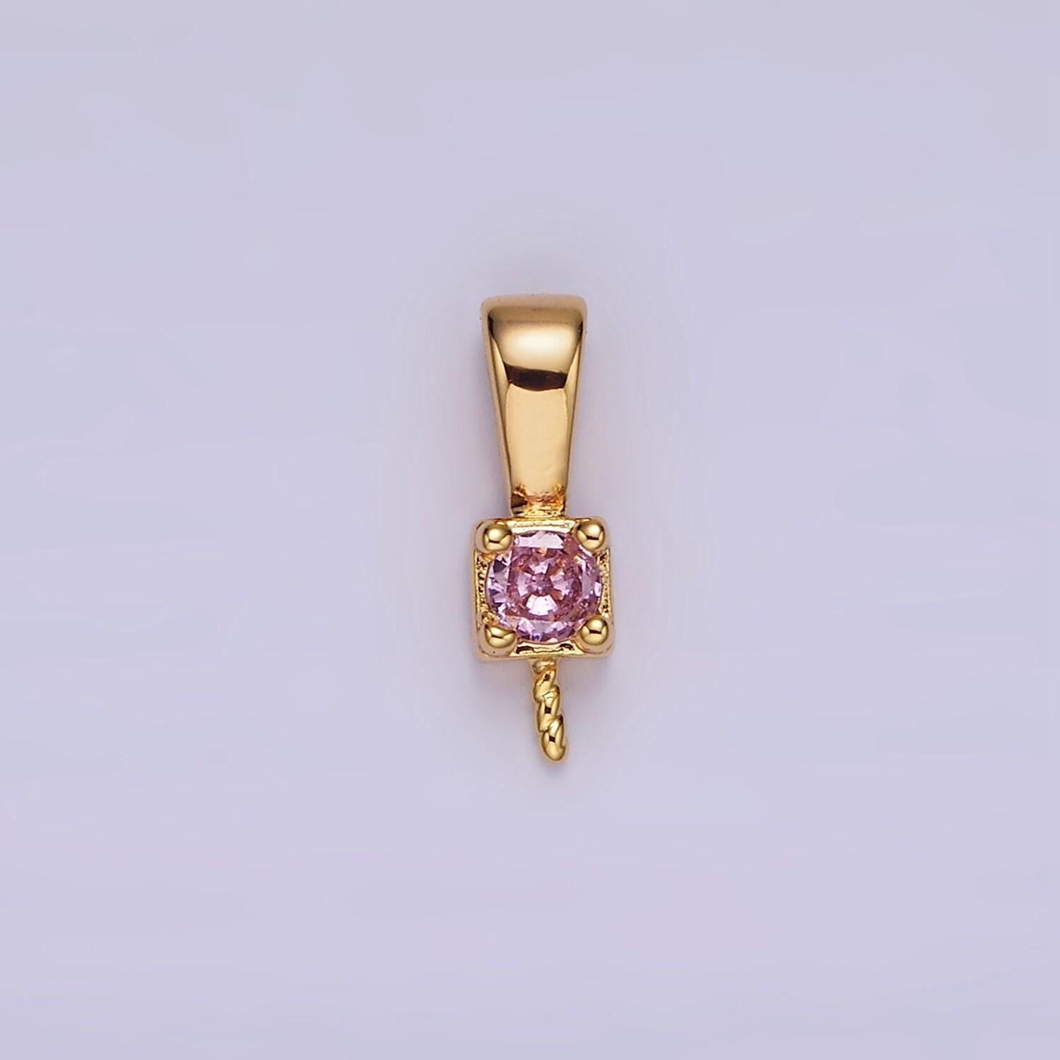 Gold peg bail caps for half drilled pearls and beads gold tone bead caps with peg with cz stone z511