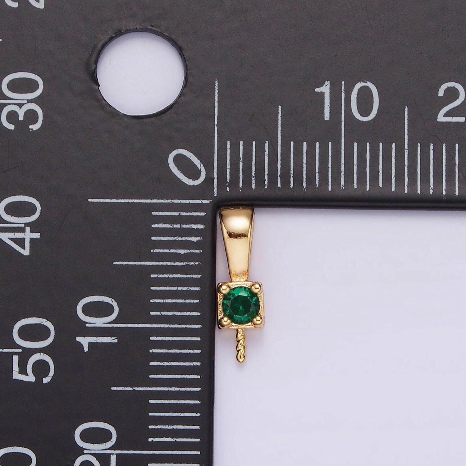 Gold peg bail caps for half drilled pearls and beads gold tone bead caps with peg with cz stone z511
