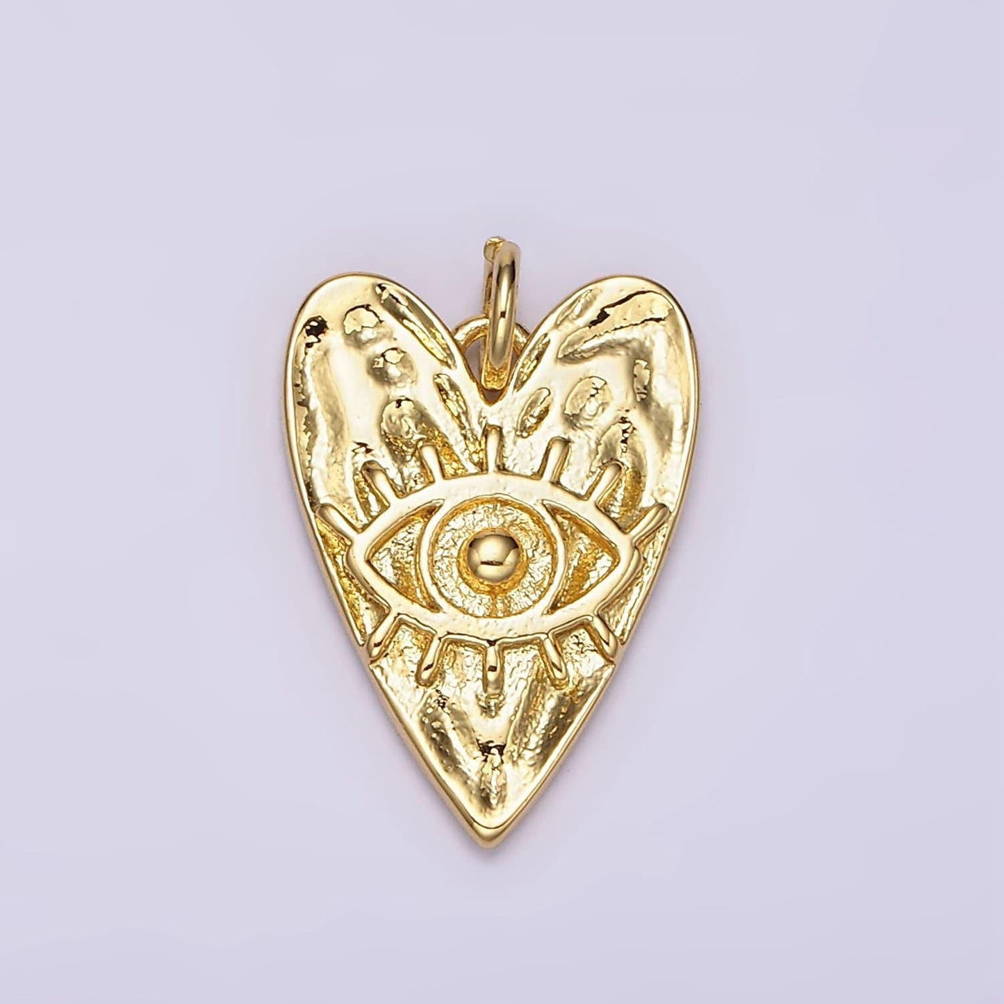 Dainty gold evil eye charm rustic heart shaped charm greek eye of ra pendant for necklace bracelet component ac910