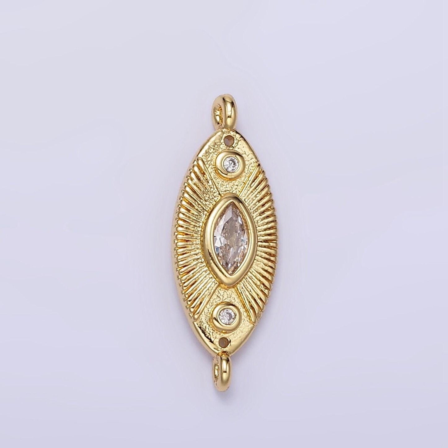 24k gold filled dainty simple evil eye charm micro pave cubic zirconia cz stones for bracelet necklace jewelry finding | f041 d438