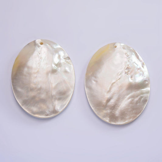 1x natural white mop mother of pearl shell oval disc pendant for mermaid beach under the sea jewelry inspired one of a kind