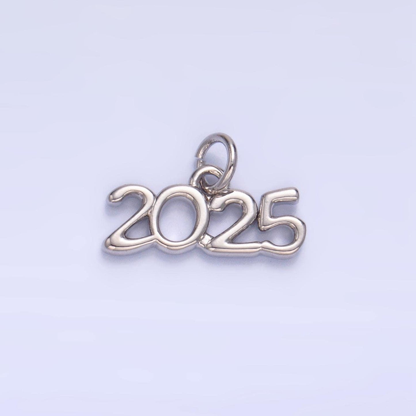 Dainty gold filled 2025 year silver number charms pendant diy jewelry making charm for new years eve gift jewelry graduation cap tassel