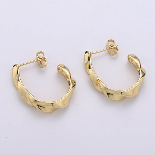 2pcs 14k gold circular hoop earring, earring supplies for diy earring jewelry, earring supply diy findings, perfect for diy earrings