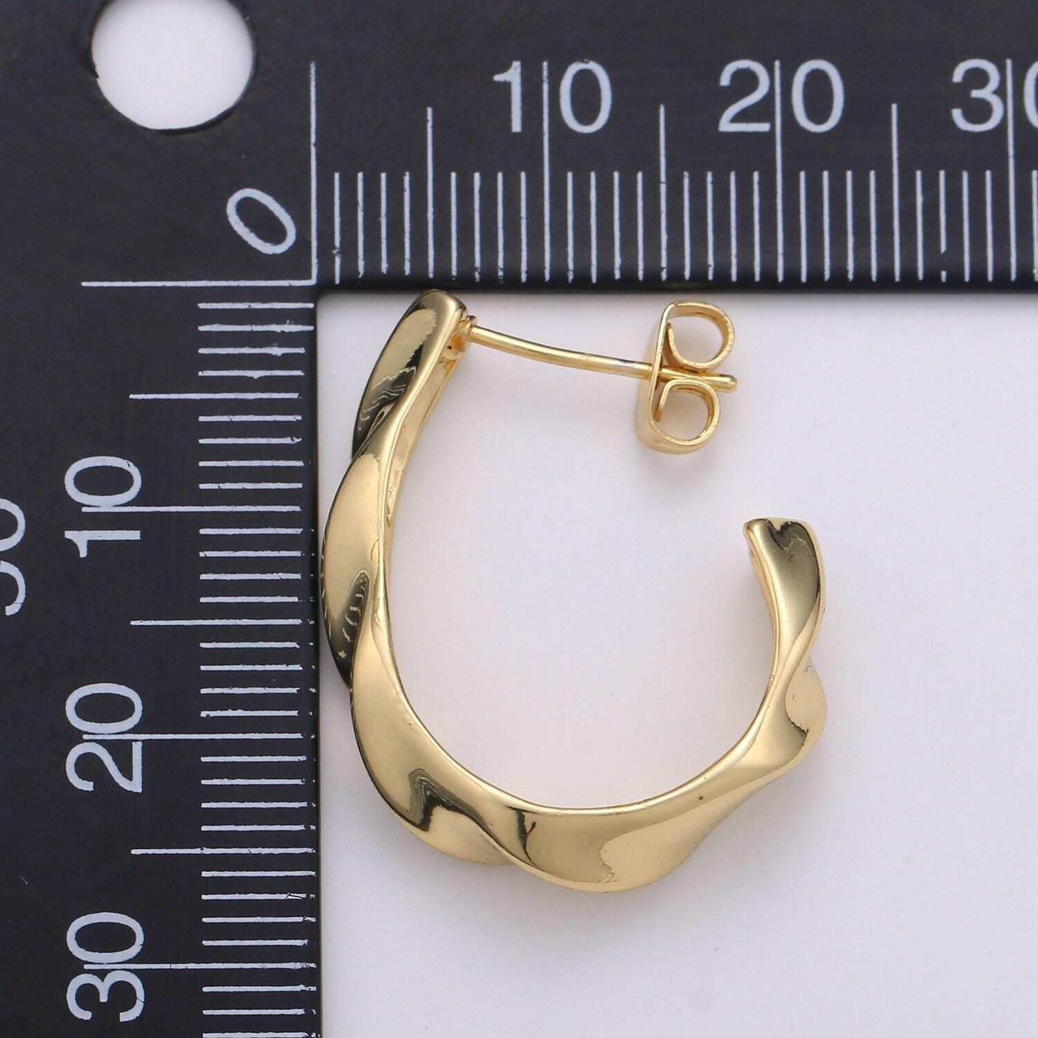 2pcs 14k gold circular hoop earring, earring supplies for diy earring jewelry, earring supply diy findings, perfect for diy earrings
