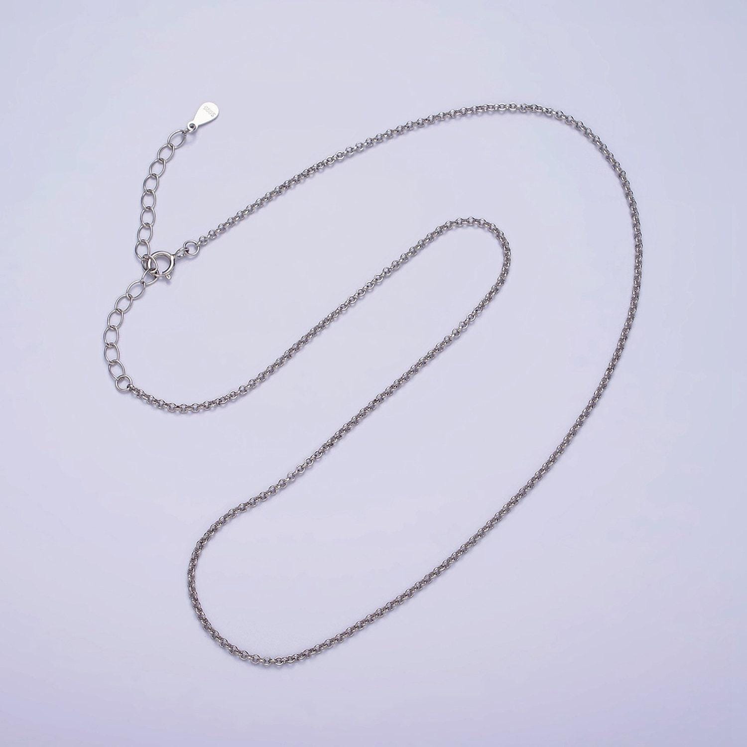 Dainty simple chain necklace sterling silver necklace thin rolo necklace minimalist jewelry necklace everyday necklace gift for her wa-1964