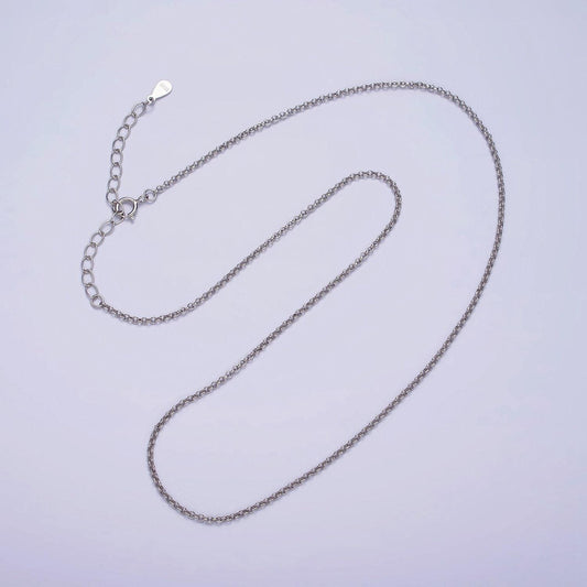 Dainty simple chain necklace sterling silver necklace thin rolo necklace minimalist jewelry necklace everyday necklace gift for her wa-1964