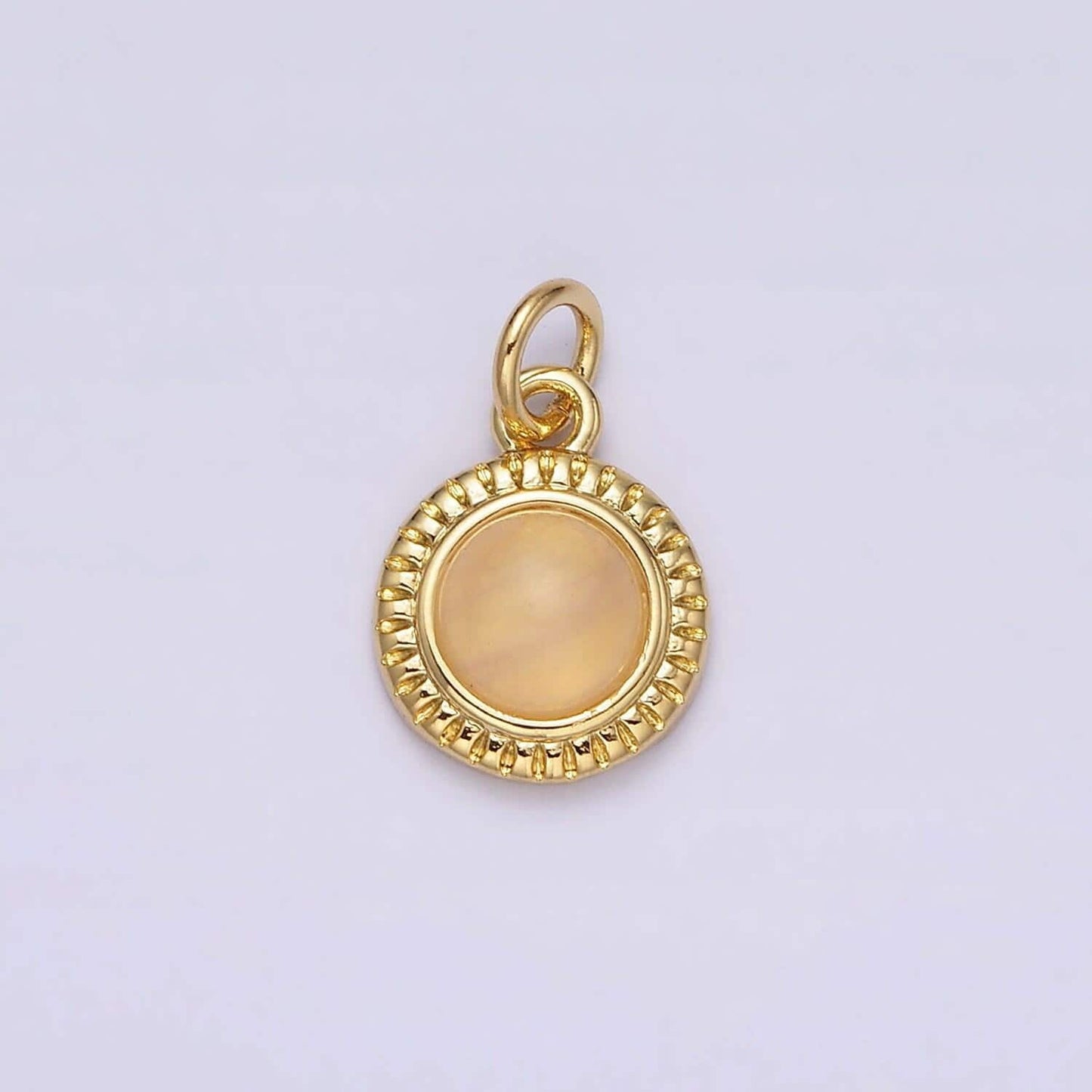 24k gold filled rose quartz, aventurine, labradorite, blue agate, amethyst round pendant | aa195 - aa199
