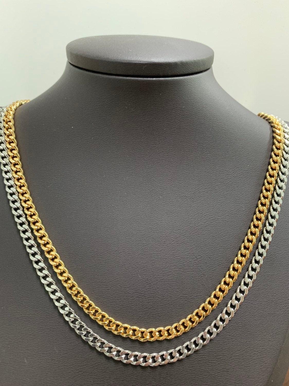 Gold cuban curb chain by yard, florida link chain,wholesale bulk roll chain for jewelry making, width 4.6 mm,roll- 499, 500