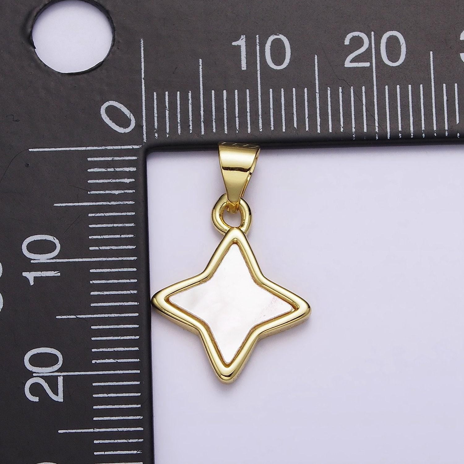 24k gold filled white shell pearl star charm celestial jewelry inspired cloud dangle charm | aa552