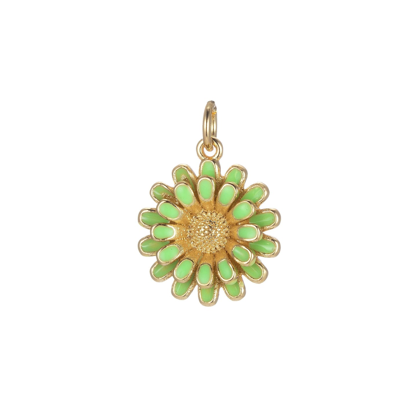 Dainty sun flower charm necklace bracelet earring enamel floral charm summer women jewelry black blue pink green orange yellow e833