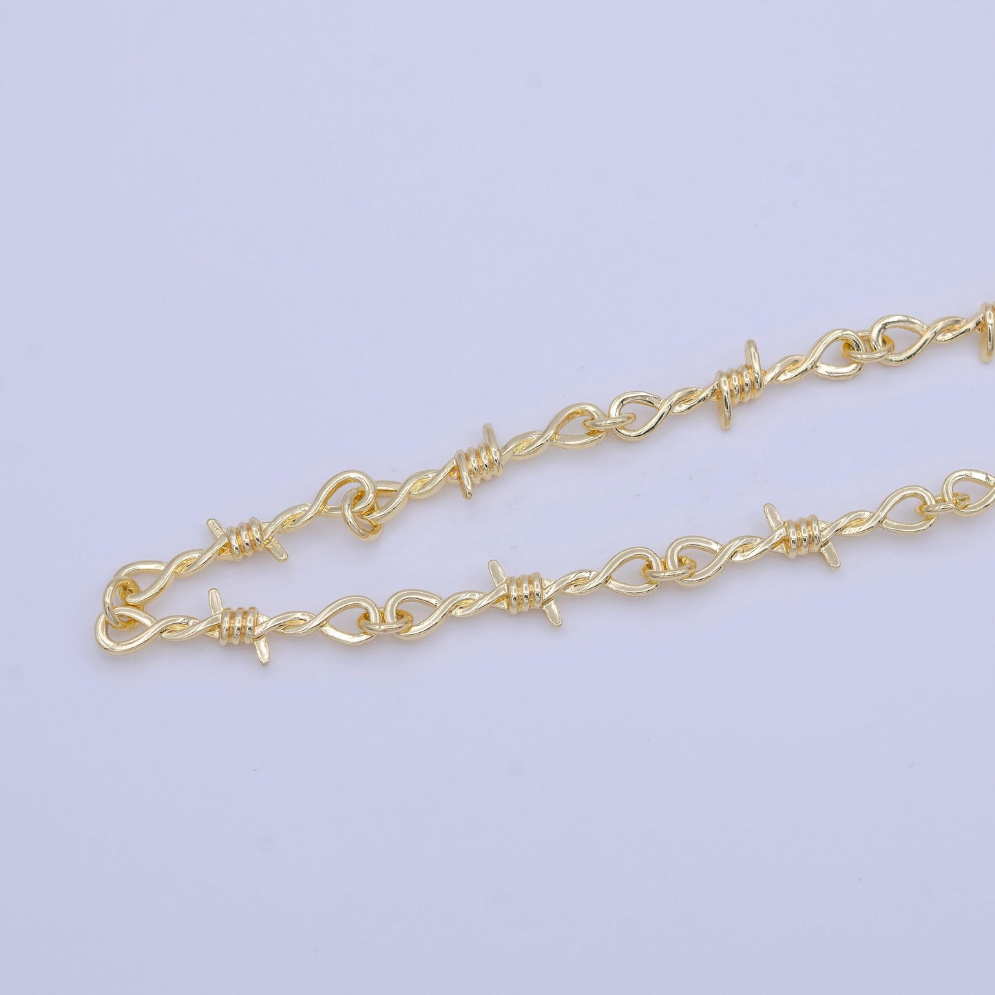 Barbed wire chain by yard gothic designed 32.7mm x 9.6mm gold, silver, black wholesale roll chain - roll-1004