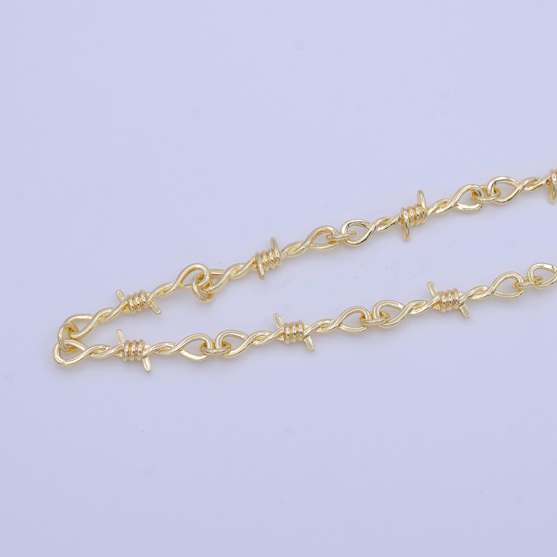 Barbed wire chain 7.5 inch bracelet