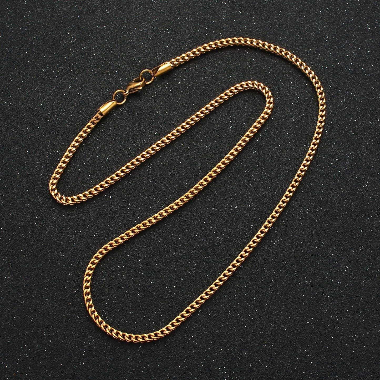 20 inch curb chain stainless steel necklace in gold & silver | wa-2590 wa-2591