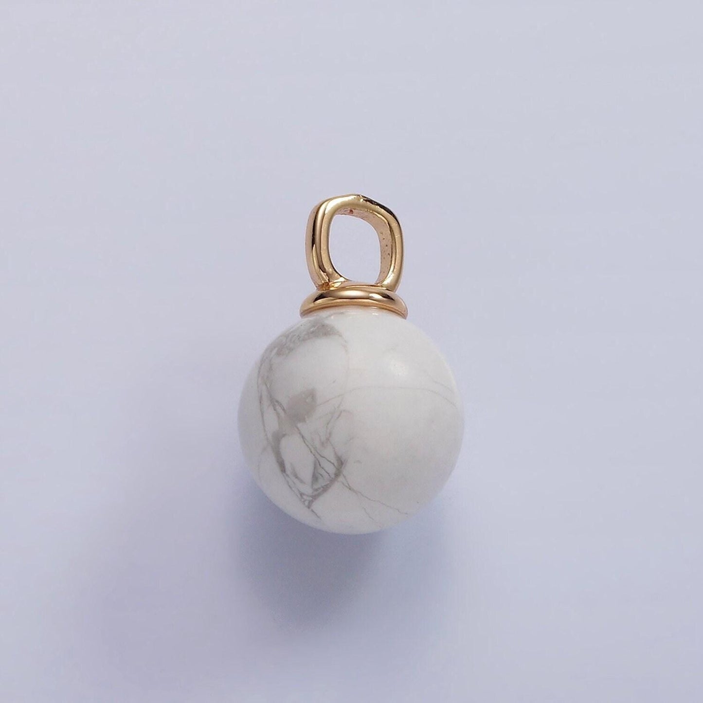 14k gold filled 12mm round natural gemstone drop personalized pendant birthstone jewelry christmas ornament ball | ac808 - ac813