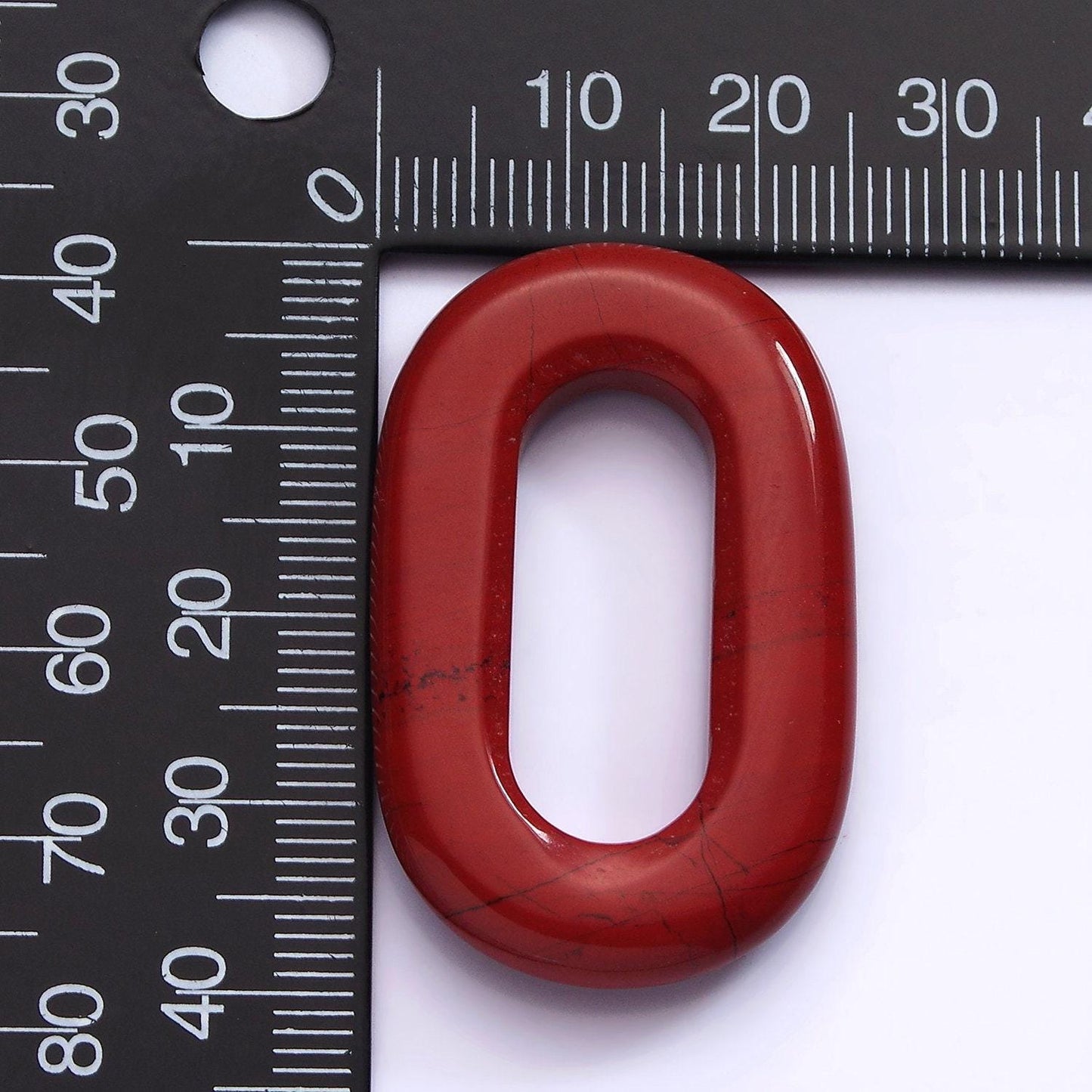 Red jasper natural oval open stone beads red gemstone oblong oval findings 40mm x 25mm jewelry supply z547